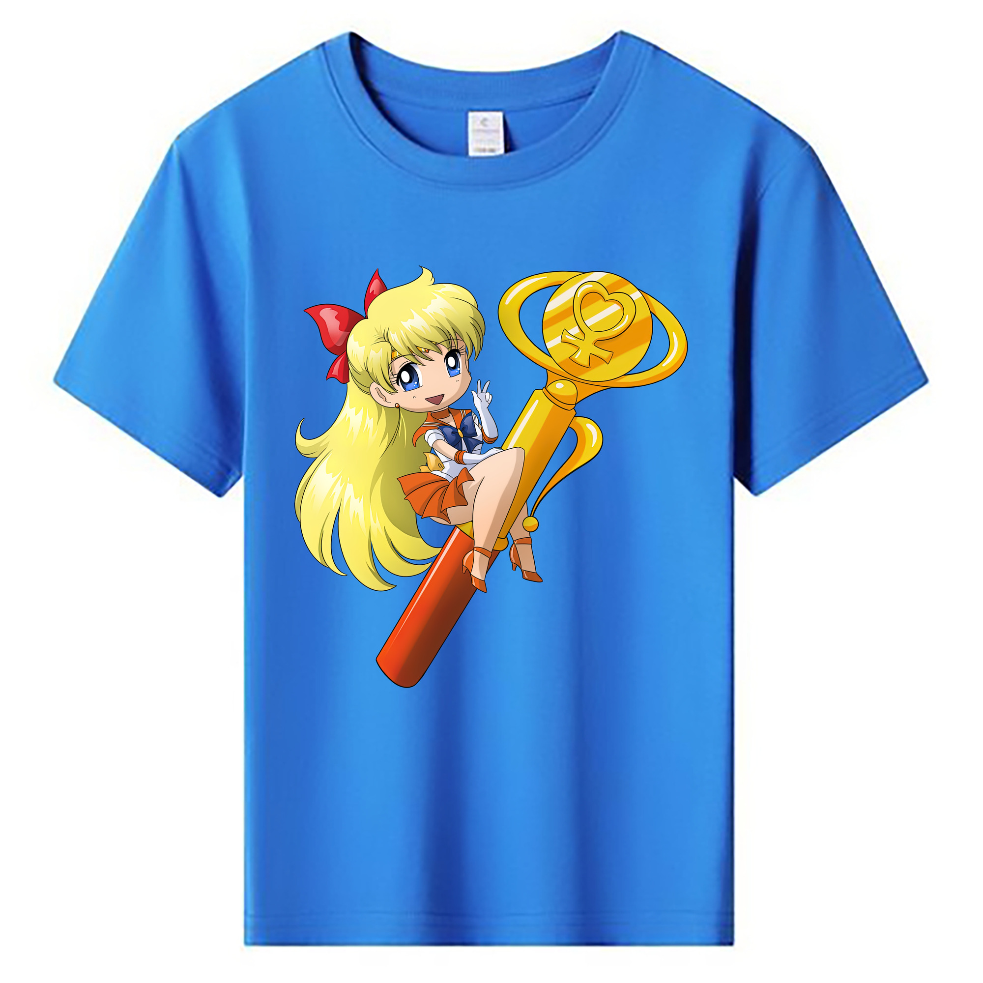 （画像用） 美少女戦士セーラームーン 愛野 美奈子 あいの みなこ Sailor Moon Aino Minako 綿100％キッズTシャツ（フロントプリント）
